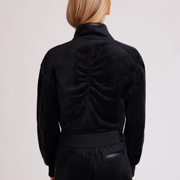 NWT-  BLANC NOIR- Sporty Velour Jacket - Picture 2 of 8